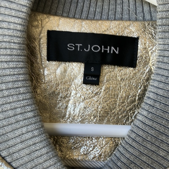 St John Gold Leather Jacket-Small - Picture 4 of 4